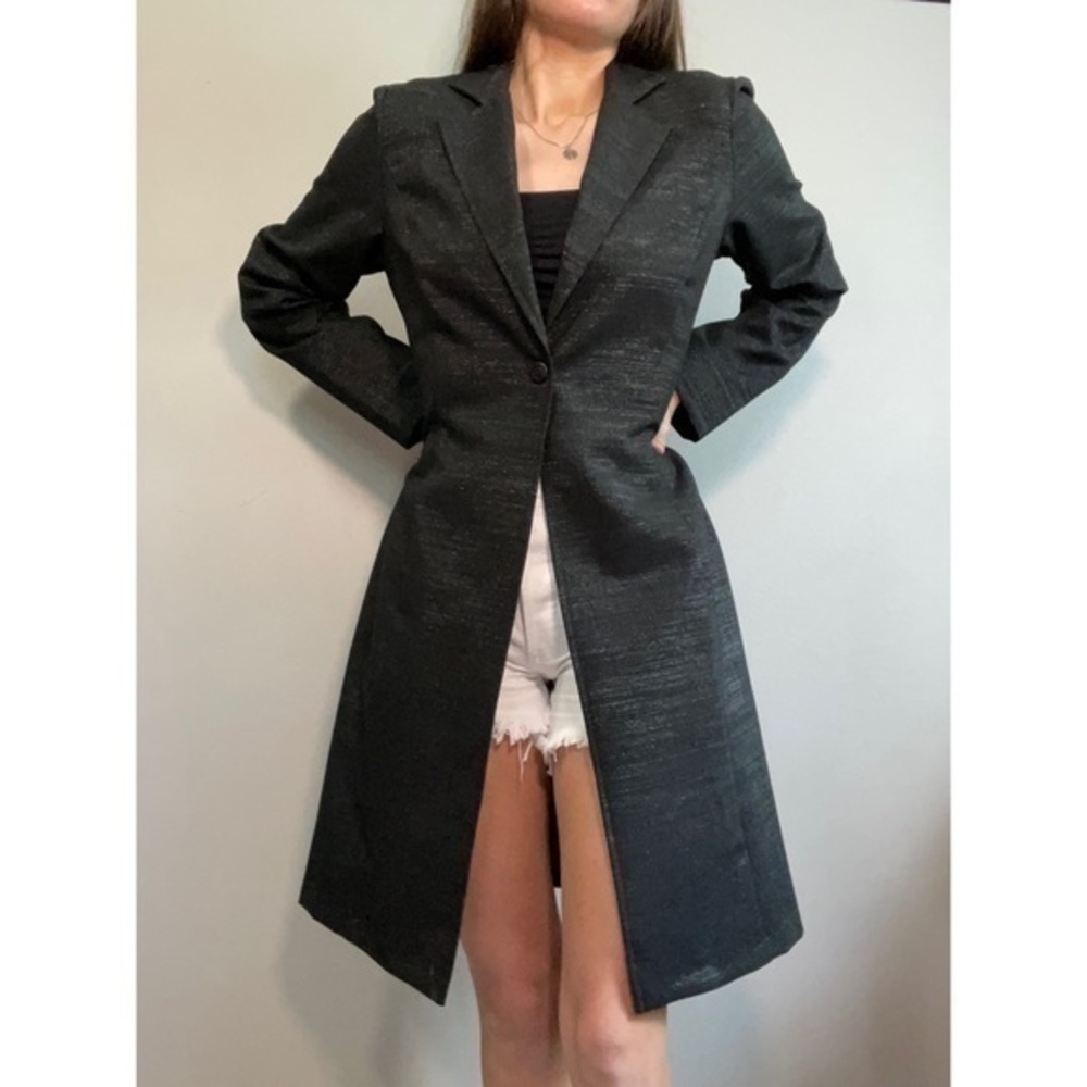 Vintage I.N. San Francisco Button Front Glitter Coat